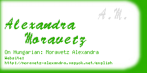 alexandra moravetz business card